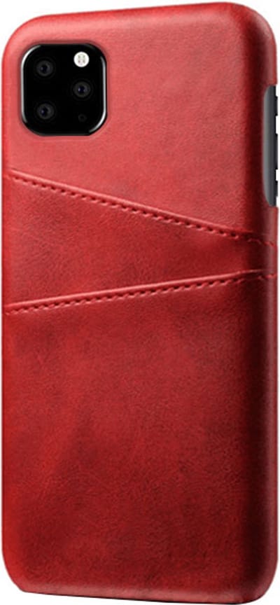 Peachy Duo Cardslot Wallet Portemonnee geschikt voor iPhone 11 hoesje - Rood Bescherming