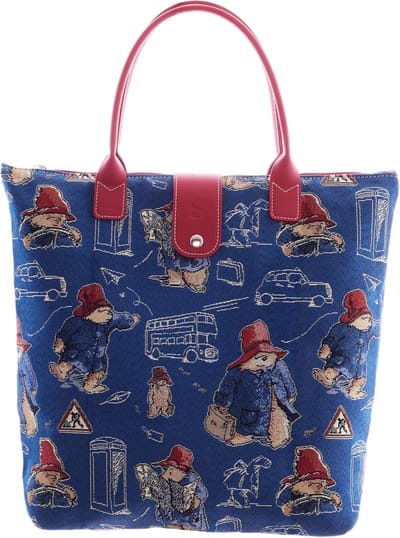 Opvouwbare Boodschappentas - Reistas Tapijt - Dagelijkse Boodschappen - Officieel Gelicentieerd Ontwerp - 38 x 355 cm - Blauw Rood