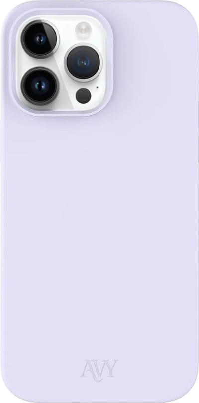 AVY Hoesje geschikt voor Apple iPhone 14 Pro | Compatibel met MagSafe | Back Cover | Liquid Silicone | Comfortabel in de Hand | Paars