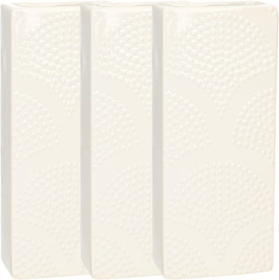 Benson Waterverdamper - 3x - ivoor wit - keramiek - 400 ml - radiatorbak luchtbevochtiger - 7,4 x 17,7 cm