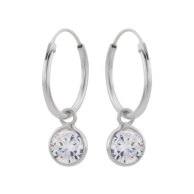 WeLoveSilver - oorringen - 925 zilver - zirkonia kristal - hypoallergeen