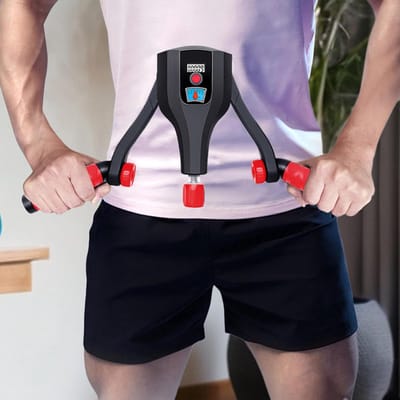 Bekkenbodemtrainer - Dijbeen trainer - Spierversterking - Instelbare weerstand - 34 x 24 x 12 cm - Zwart/Rood
