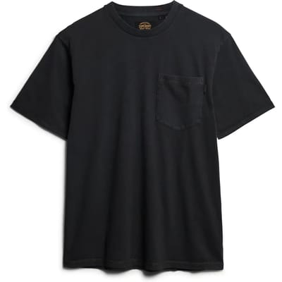 Superdry Contrast Stitch Pocket T-shirt Met Korte Mouwen Zwart M Man