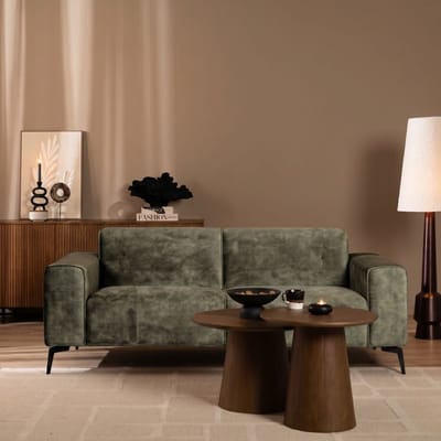 Bronx71® Velvet bank 2,5-zits Vegas donkergroen