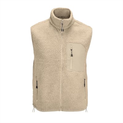 SOL'S Unisex Sherpa Bodywarmer Fury L04041 - Shear Beige/Beige - S