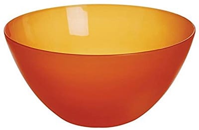 Saladekom Rainbow - Serveerkom Kom - Maaltijden Serveren - Vaatwasserbestendig - 21 cm - Oranje