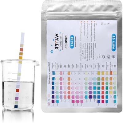 Complete Waterkwaliteits Teststrips - 16 in 1 voor Hardheid, Lood, Ijzer en Koper - 50 Stuks voor Eenvoudige Controle van Drinkwaterkwaliteit
