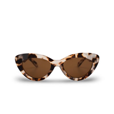 Montuurtjevoorjou - Avy White Black - Kinder zonnebril - Wit - Cat Eye - Meisjes zonnebril