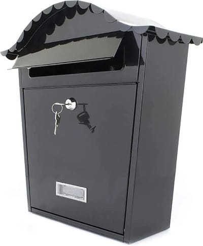 QPFO® Brievenbus Antraciet - Wandmodel 370x130x360 mm - Moderne Postbus Voor Buiten
