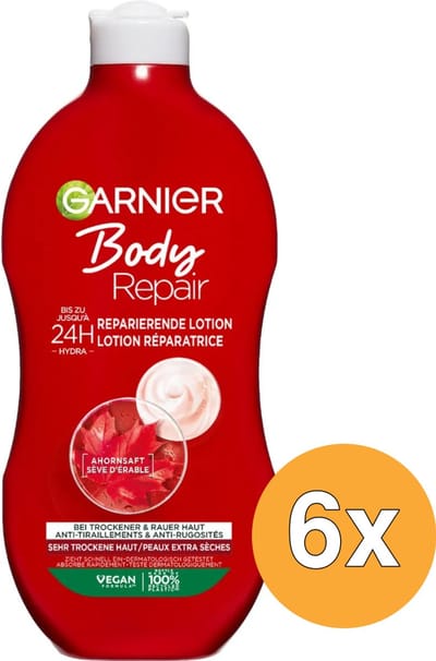 Garnier Body Repair Herstellende Lotion - Hydrateert tot 24 uur Lang - Geschikt voor de droge huid- 6x400ml