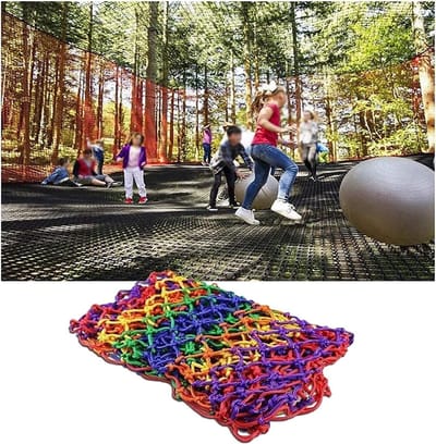 Veiligheidsnet voor Buiten - Beschermnet Tuin - Kinderen Beveiligen - Weerbestendig Nylon - 8 cm maaswijdte - Multicolor