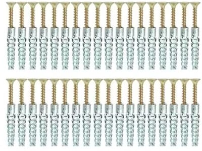 Muurankers Schroefsets - Betonbevestiging Bouten - Zelfklusser Projecten - Koolstofstaal Materiaal - M2*3 - Style-D