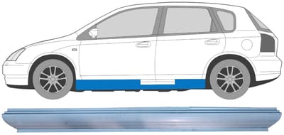 Reparatie dorpel voor Honda Civic 2001-2005 / Links