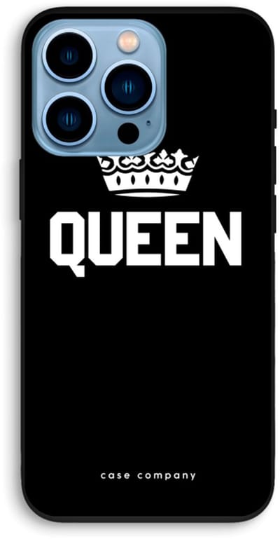 Case Company® - Hoesje geschikt voor iPhone 13 Pro hoesje - Queen zwart - Biologisch Afbreekbaar Telefoonhoesje - Bescherming alle Kanten en Schermrand