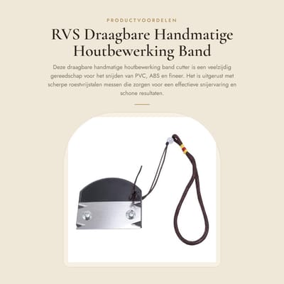 Dailygoods- Hand Schaafmachine RVS - Draagbare Houtbewerking - Bandsnijder - Antislip - V-vormige Hoeken - Scherpe Messen - Houtbewerkingstool