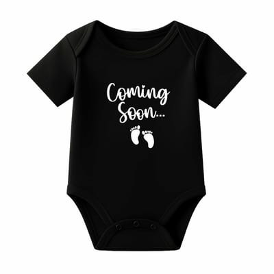 Romper Baby Coming - zwart - korte mouw