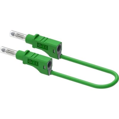 Electro PJP 2214/600V-CD1-50V Meetsnoer Bananenstekker 50 cm Groen 1 stuk(s)