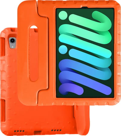Hoesje Geschikt voor Apple iPad Mini 6 (2021) - 8.3 inch - 6e Generatie - Kinderhoes Shockproof Bumper - Kidsproof Case - Tablet Hoes - Kinder Hoes Cover - Oranje