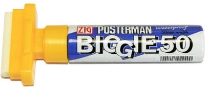 Zig Posterman Biggie PMA-50 Krijtmarker Geel 50mm Breed