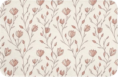 Badmat 60x40 cm - Antislip - Patroon - Klassiek - Roze - Badmatten voor badkamer - Badkamermat - Douchemat - Badkamer mat
