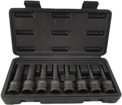 8-delige Slagsleutel Set 1/2 Inch Veeltand Dopsleutels M5-M18