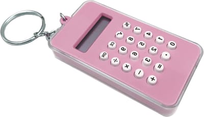 Rekenmachine Mini - Zakrekenmachine Digitale - Kantoor School - Labyrint Ontwerp - 7 x 3.8 cm - Roze