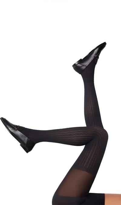 Penti OVER KNIT Panty 30 Denier - BRUIN Crème - Maat S/M