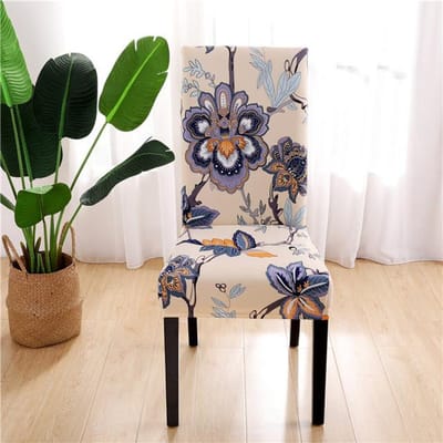 Spandex Bedrukbare Stoelhoes Moderne Afneembare Anti-Vuil Keukenstoelhoes Stretch Stoelhoezen Voor Banket Eetkamer 2pieces