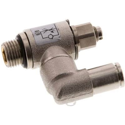 Draaibaar Regelventiel 4 mm - G1/8'' Regeling-Uit Messing Sleufschroef