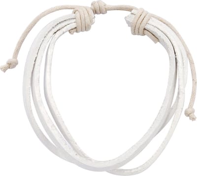 Behave - leren armbandje - wit - zomerse strandstijl unisex