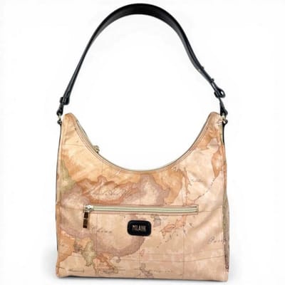 Alviero Martini 1 Classe Hobo zachte bloemblaadjes Vrouwen Black Leather Bag