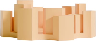 Fiastra Marova sleutelbakje - sleutel organizer - sleutelhouder - geel - 20 x 20 x 6 cm