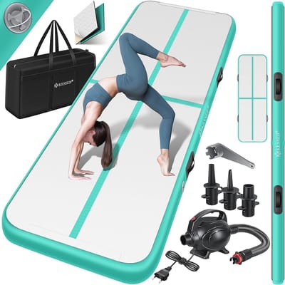 Opblaasbare turnmat voor yoga en fitness - Inclusief draagtas en luchtpomp