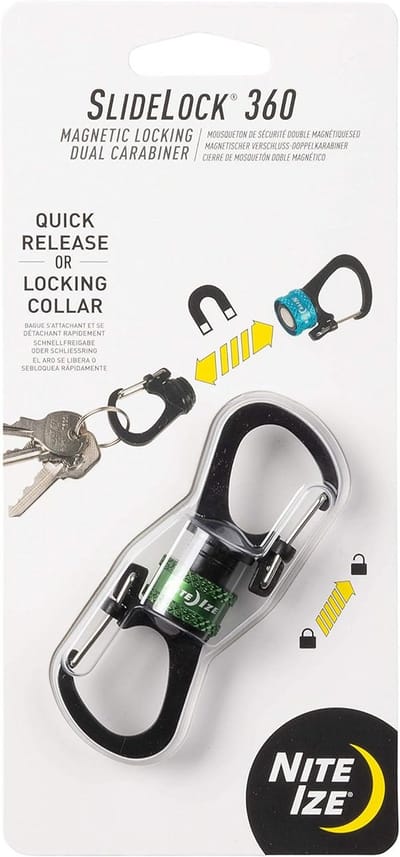 360 Graden Magnetische Vergrendeling S-Biners met Twist-to-Lock Kraag - Duurzame Karabijnhaken voor Sleutels en Kampeeraccessoires