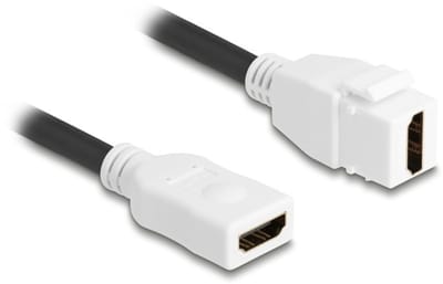HDMI Keystone module - HDMI (v) | HDMI2.1 (8K 60Hz + HDR) | wit | 0,20 meter