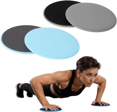 Dubbelzijdige sliding discs voor fitness - 4 stuks - Ideaal voor training op tapijt en harde vloeren, perfect voor core training en balans oefeningen