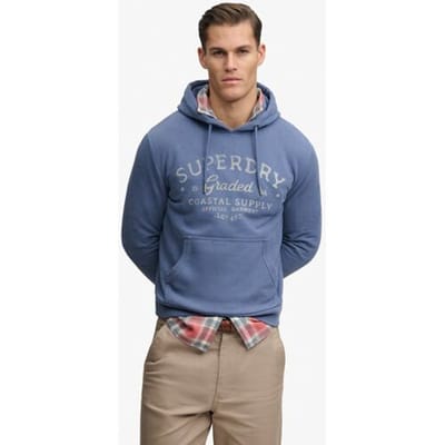 Superdry Lo-fi Dockside Hoodie Blauw Grootte: Xxxl