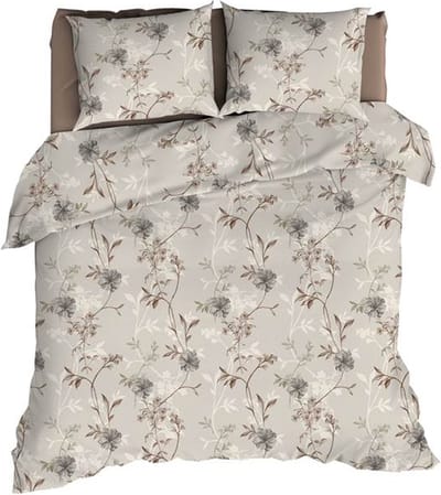 Romanette Richelle Dekbedovertrek - Extra breed - 260x200/220 cm - Beige