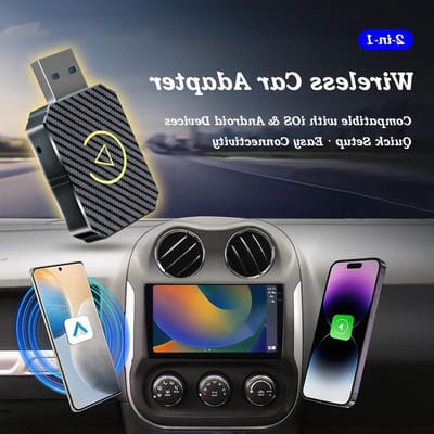 CarPlay Adapter Wired to Wireless voor Hyundai i10 i20 i30, USB Plug & Play Auto CarPlay Dongle, Snelle Verbinding, Stabiel Signaal, Compact Ontwerp,B