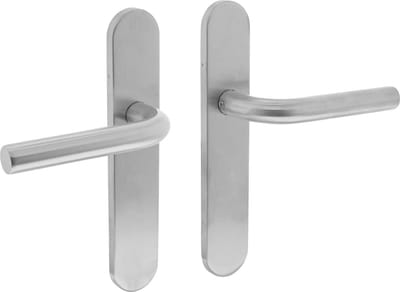 Intersteel Deurkruk Recht op schild blind rvs geborsteld