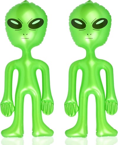 Inflatable alien ballonnen 55 cm - groene decoratie - feestelijke sfeer - ideaal voor Halloween - SnelShoppen