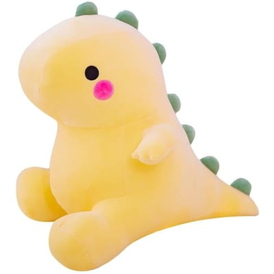 Leuke Dinosaurus Pluche Speelgoed Super Zacht Cartoon Knuffeldier Dino Poppen Voor Kinderen Baby Knuffel Pop Slaapkussen Huisdecoratie 25CM geel