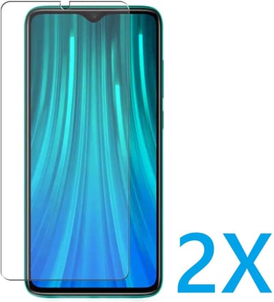 Glasplaatje Geschikt voor: Xiaomi Redmi Note 8T - 2x Screenprotector - screen protector - glas - bescherm - beschermglas