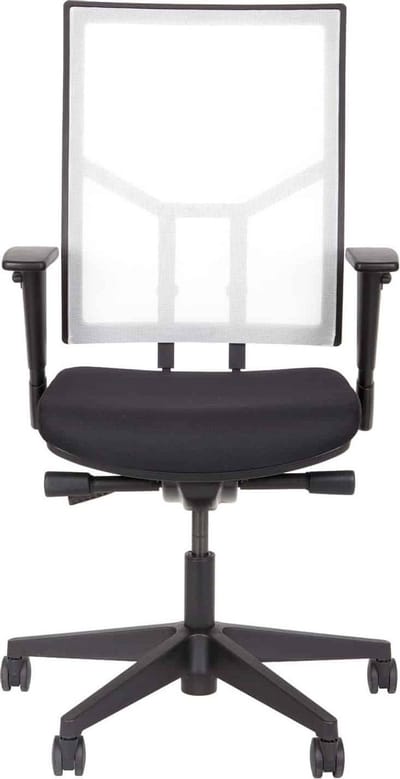 Ergonomische bureaustoel 987 zwart stof/wit mesh