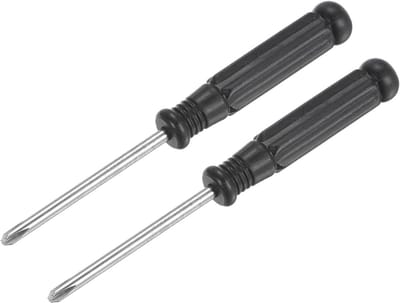 sourcing map 2 stuks mini kruiskop schroevendraaier, 3,0 mm kruiskop met zwarte handgreep voor kleine huishoudelijke apparaten
