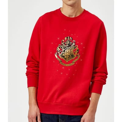 Harry Potter Star Hogwarts Gold Crest trui - Rood - S