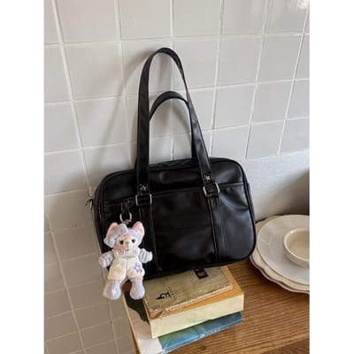 Draagtas Dames Tweedimensionale Crossbody Pendeltas Eenvoudige Handtas met Grote Capaciteit gray