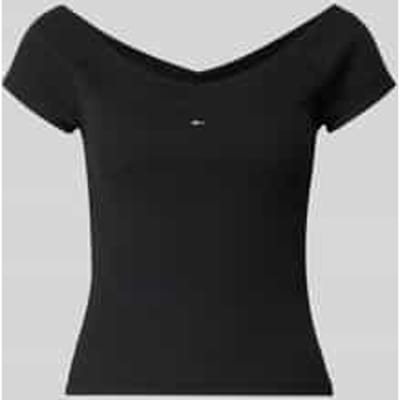 Slim fit T-shirt van katoenmix