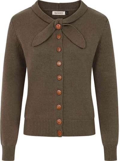 Banned - Katy Knot Cardigan - S - Groen