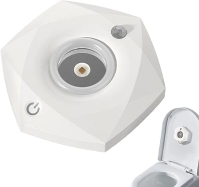 WC Deksel UV Licht - Automatische Deodorizer - Badkamer Hygiëne - Gedimd Nachtlampje - 5.5 x 13.5 cm - Wit
